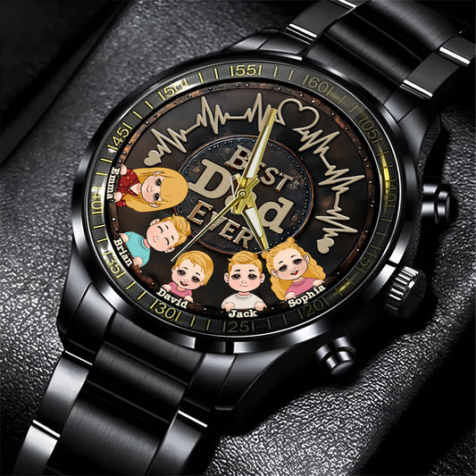 Best Dad Ever - Personalized Father Hand Watch