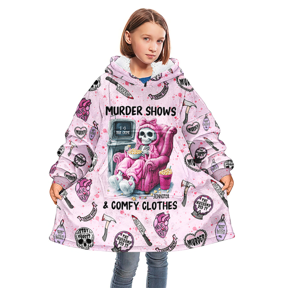 Murder Shows & Comfy Clothes - Personalized Blanket Hoodie