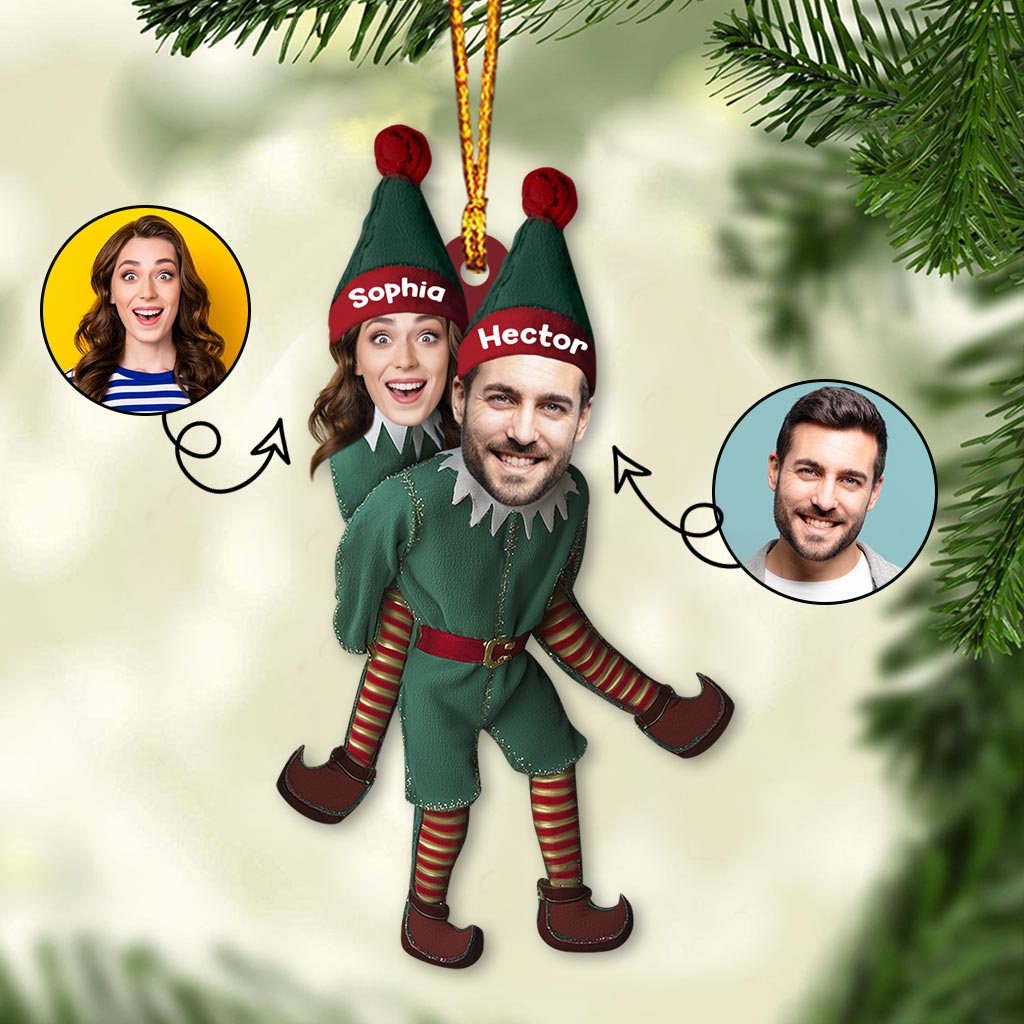 Elf Couple - Personalized Couple Ornament