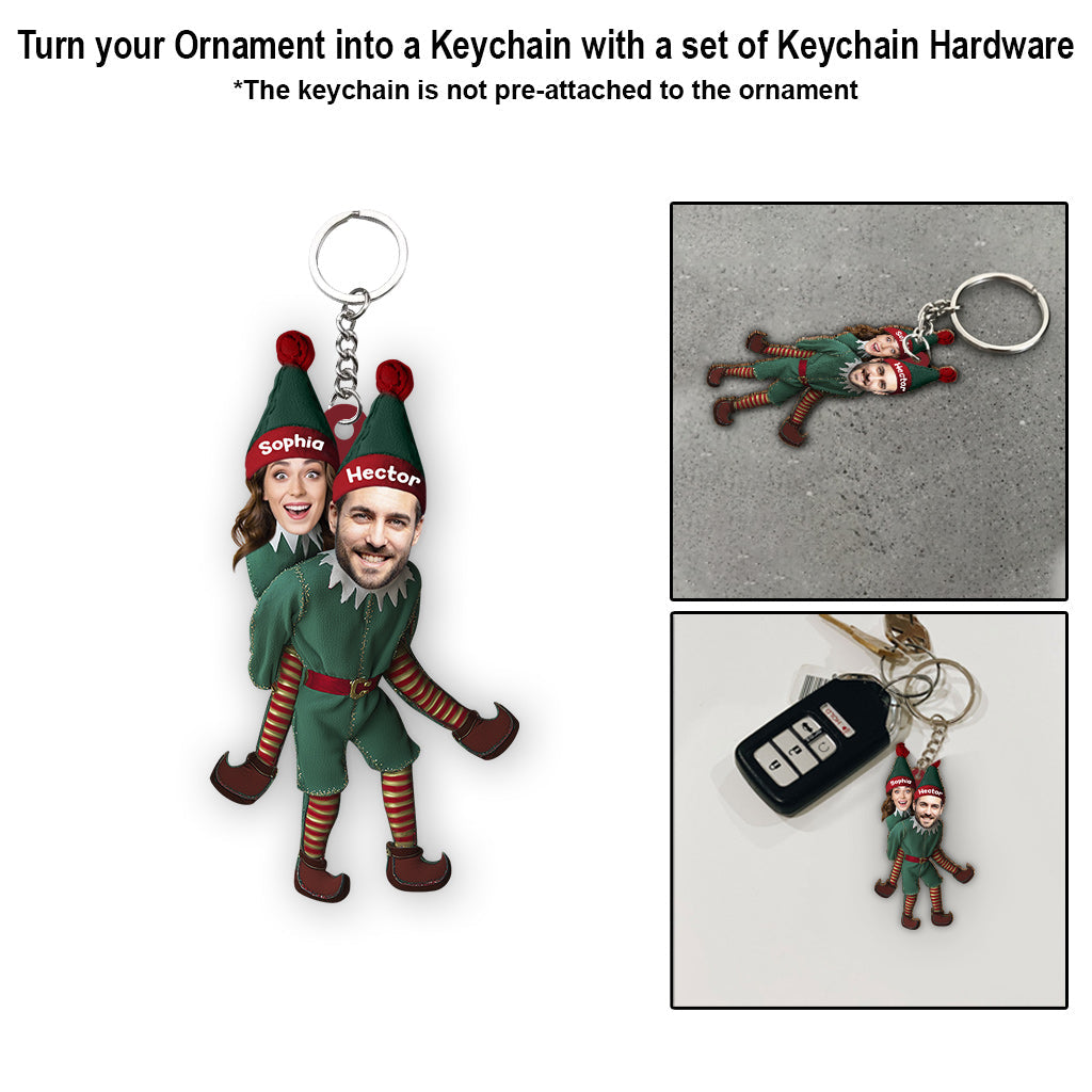 Elf Couple - Personalized Couple Ornament