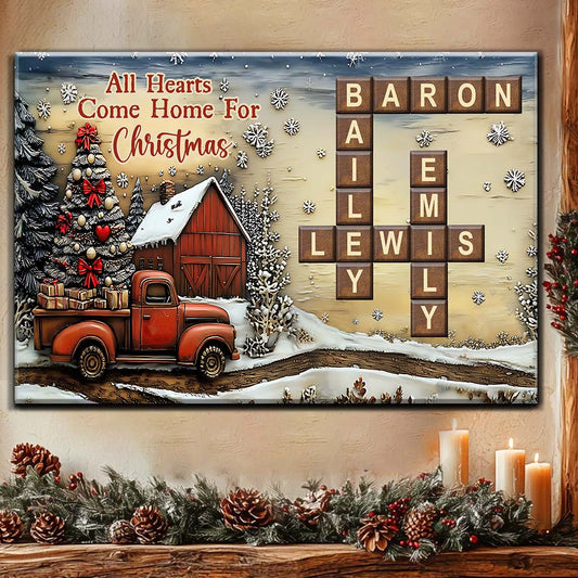 It's The Most Wonderful Time Of The Year - Personalized Family Canvas And Poster