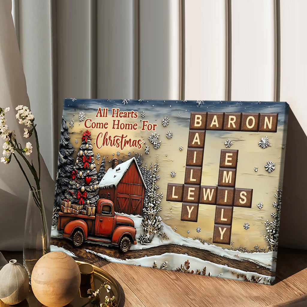 It's The Most Wonderful Time Of The Year - Personalized Family Canvas And Poster