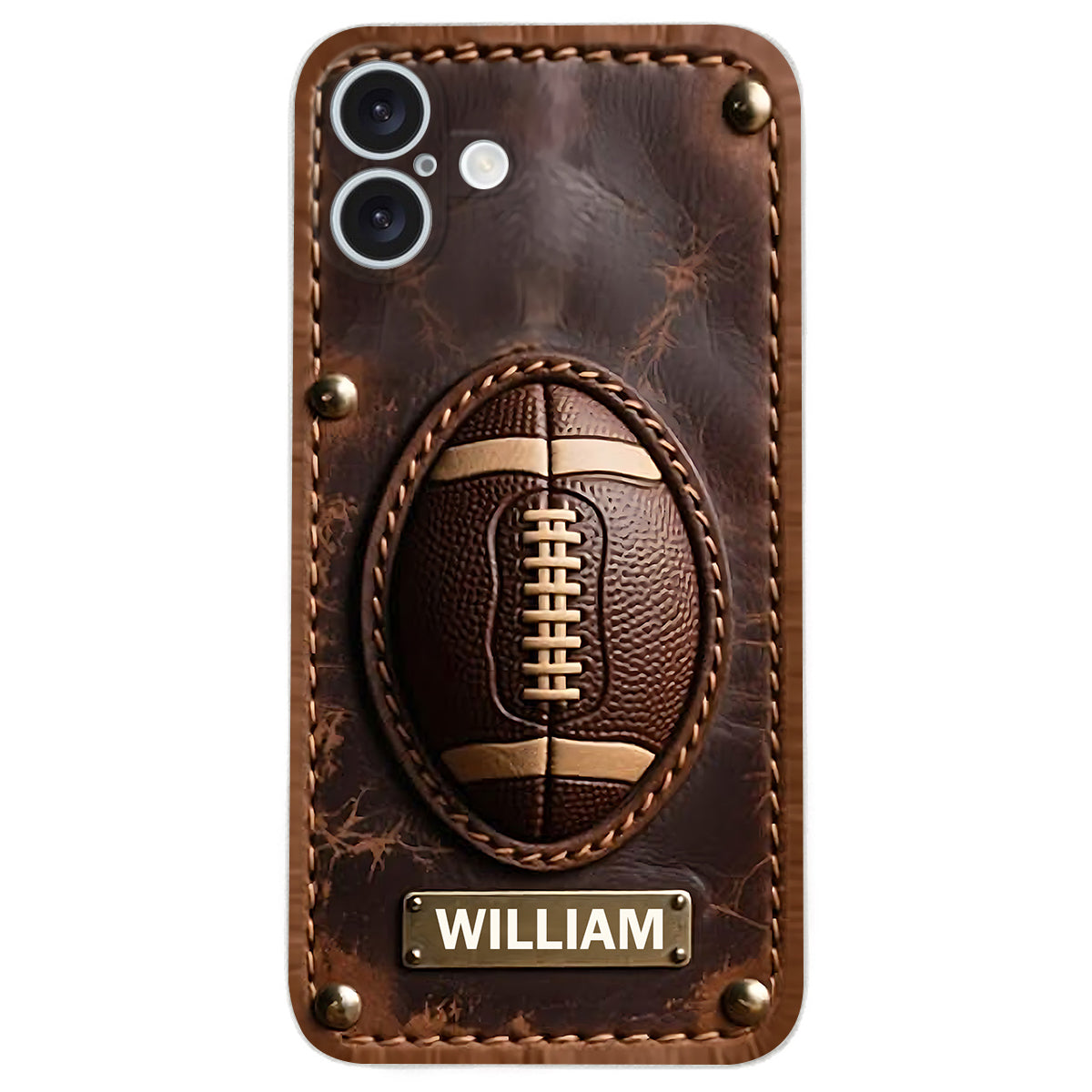 Étui de téléphone en cuir personnalisé pour les jours de match - Football