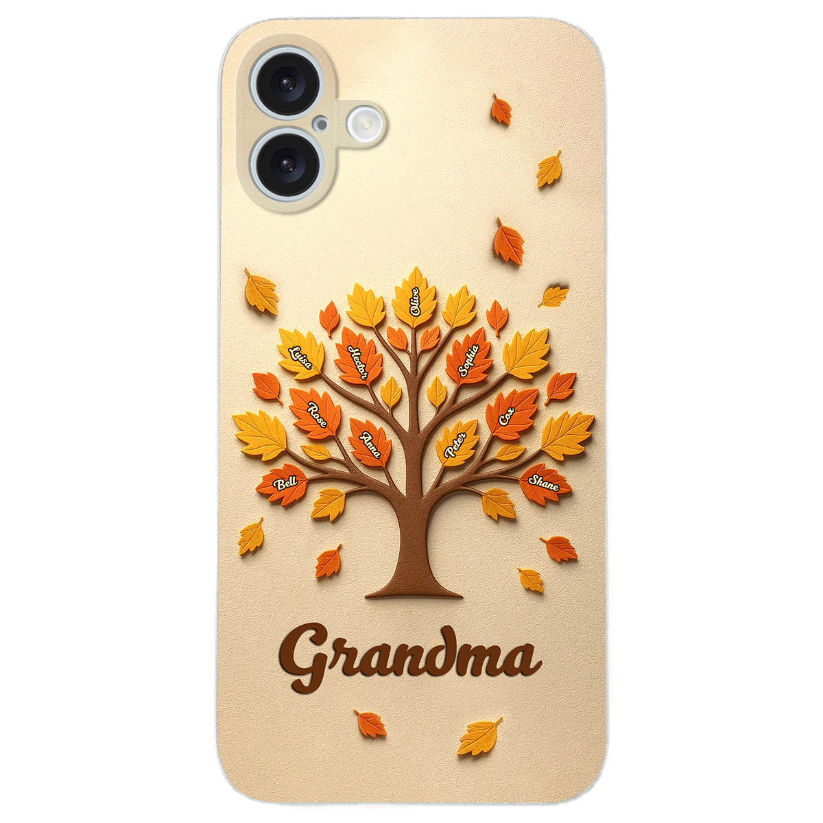 Mom Grandma Tree - Personalized Mother Leather Phone Case