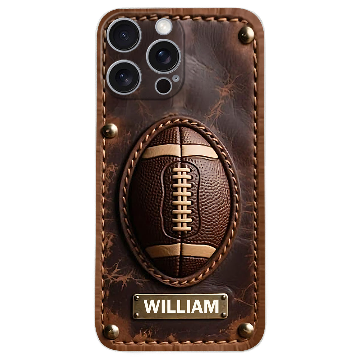 Étui de téléphone en cuir personnalisé pour les jours de match - Football