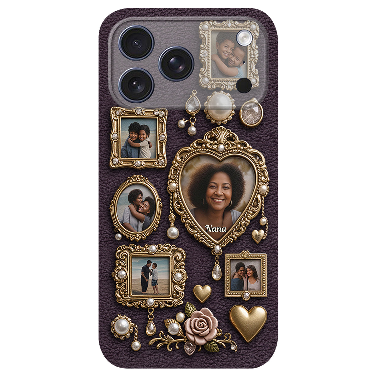 Le petit musée mignon de grand-mère - Étui de téléphone en cuir personnalisé pour grand-mère
