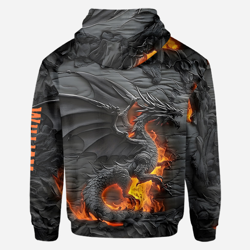Feuerdrache – Personalisiertes T-Shirt mit Drachenmotiv