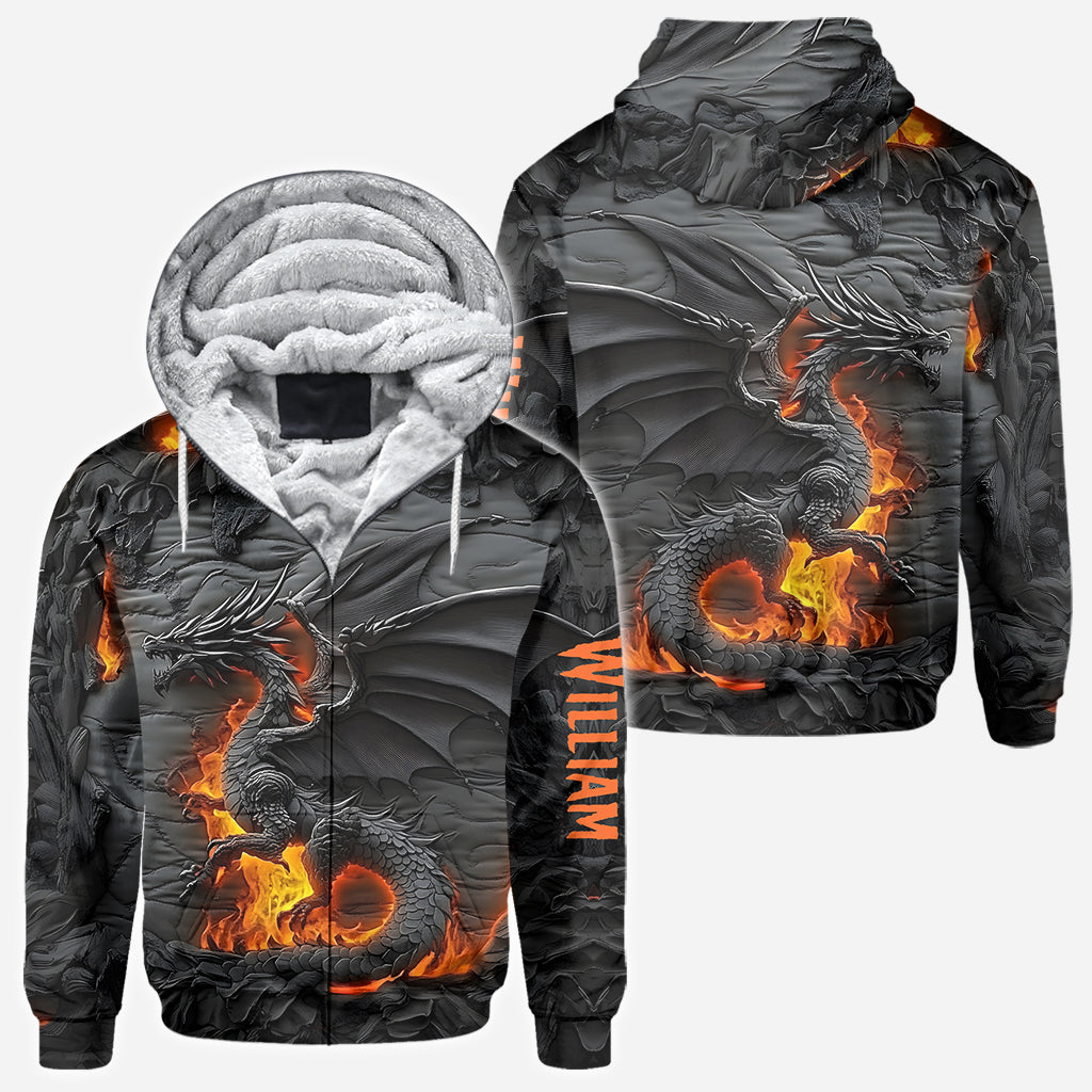 Feuerdrache – Personalisiertes T-Shirt mit Drachenmotiv