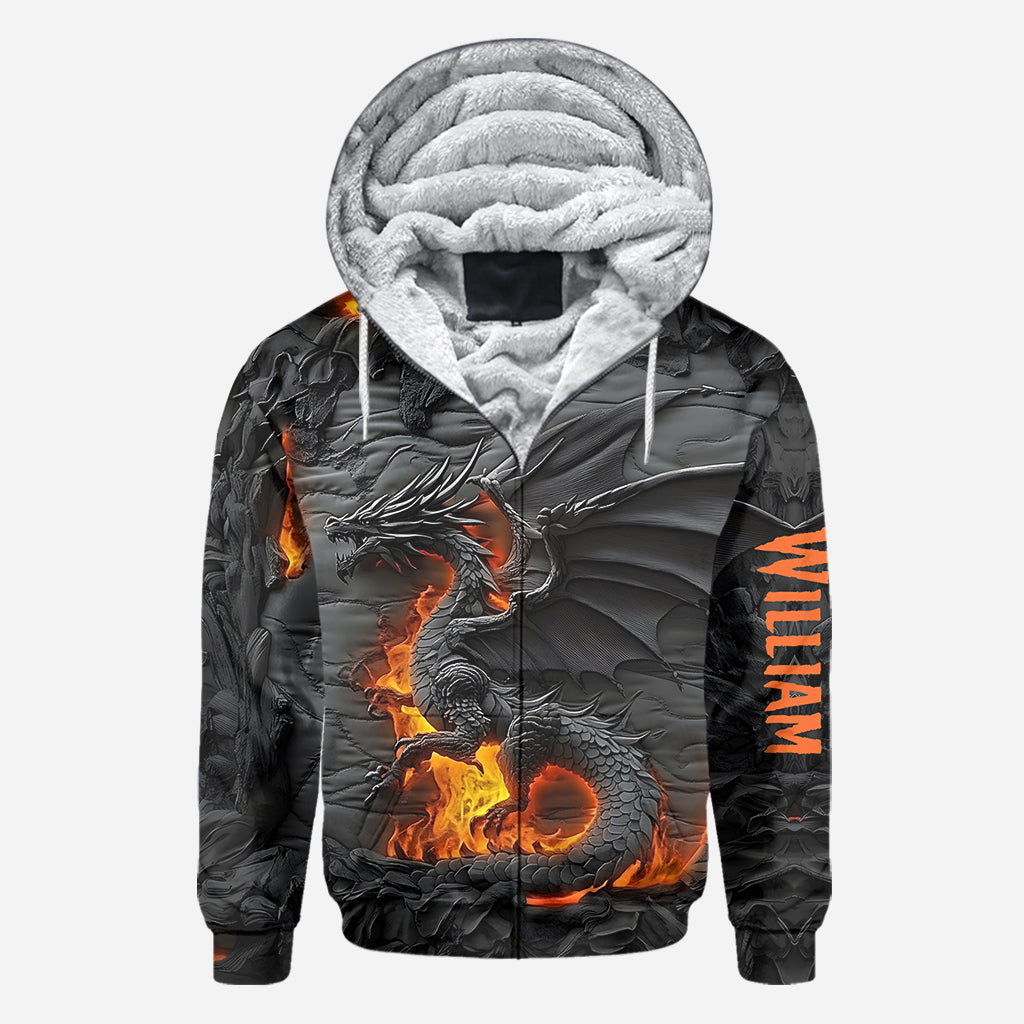 Feuerdrache – Personalisiertes T-Shirt mit Drachenmotiv