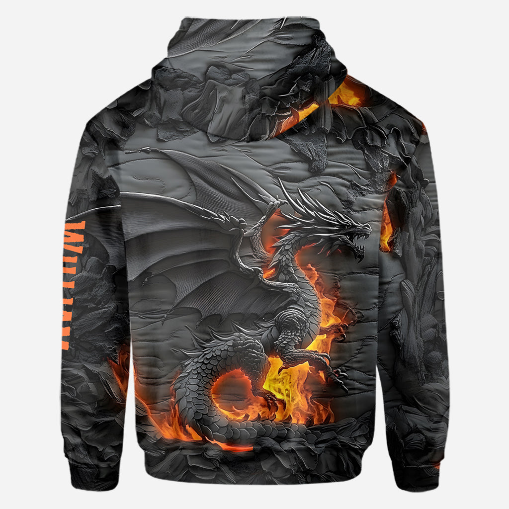 Feuerdrache – Personalisiertes T-Shirt mit Drachenmotiv
