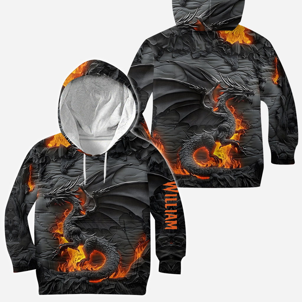 Feuerdrache – Personalisiertes T-Shirt mit Drachenmotiv