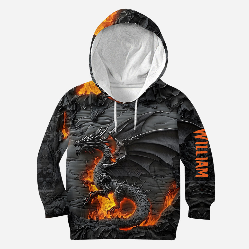 Feuerdrache – Personalisiertes T-Shirt mit Drachenmotiv