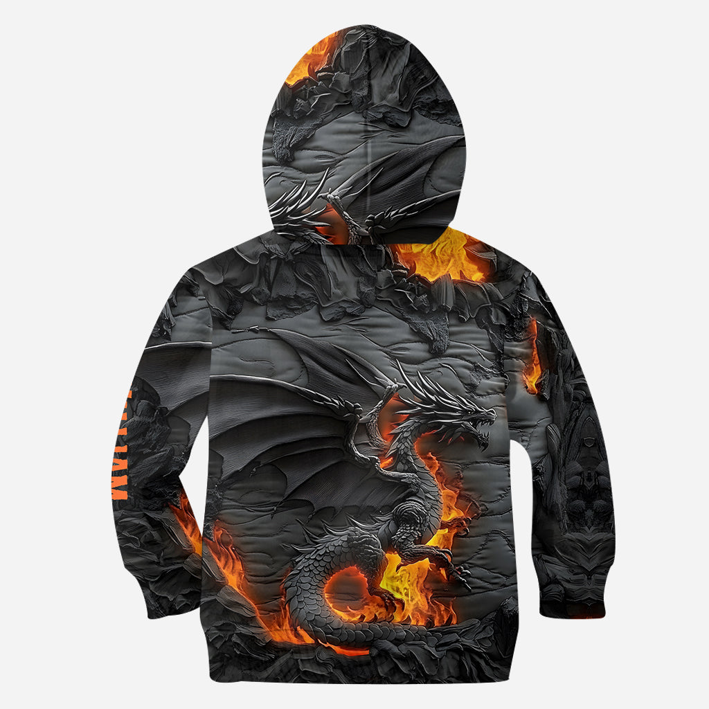 Feuerdrache – Personalisiertes T-Shirt mit Drachenmotiv