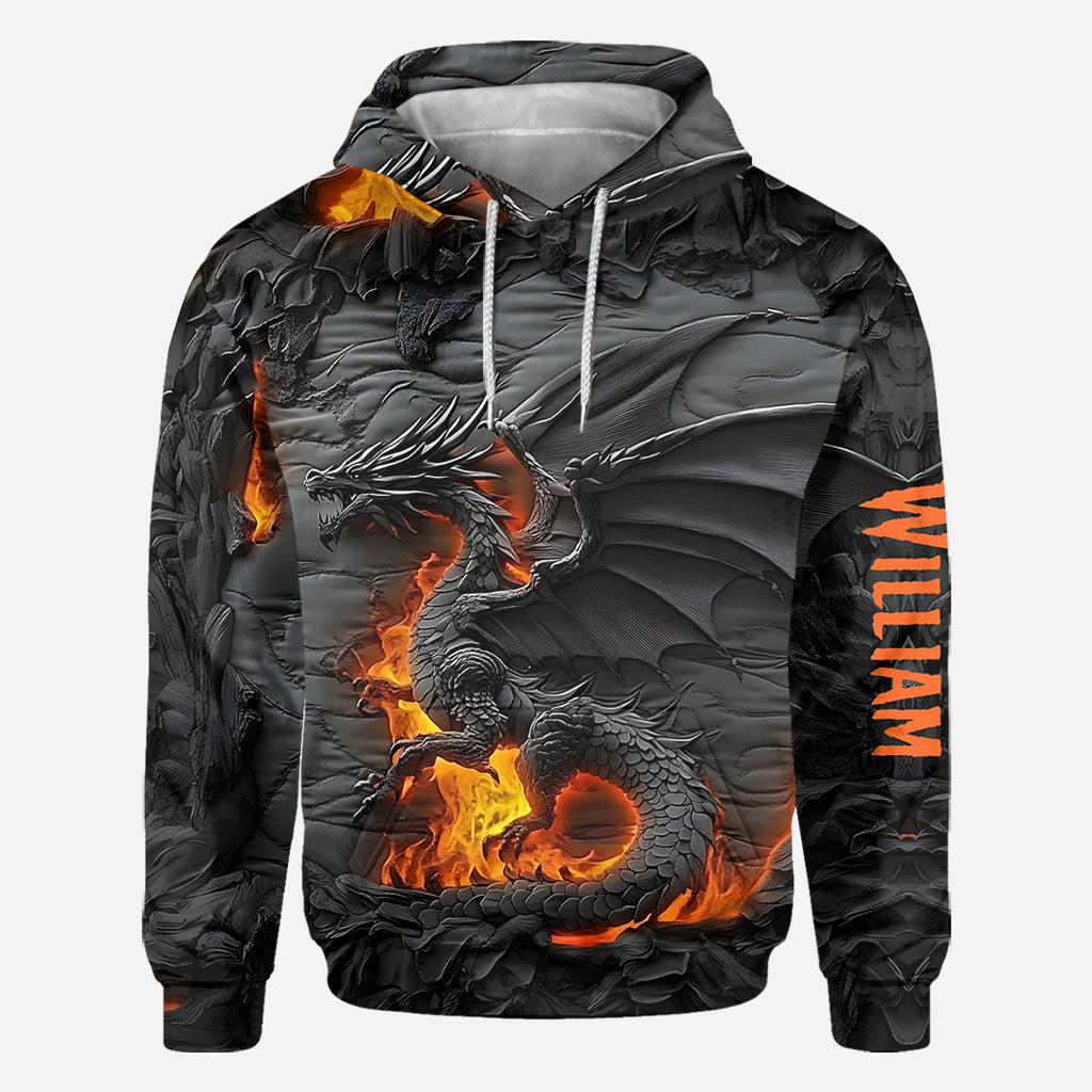 Feuerdrache – Personalisiertes T-Shirt mit Drachenmotiv