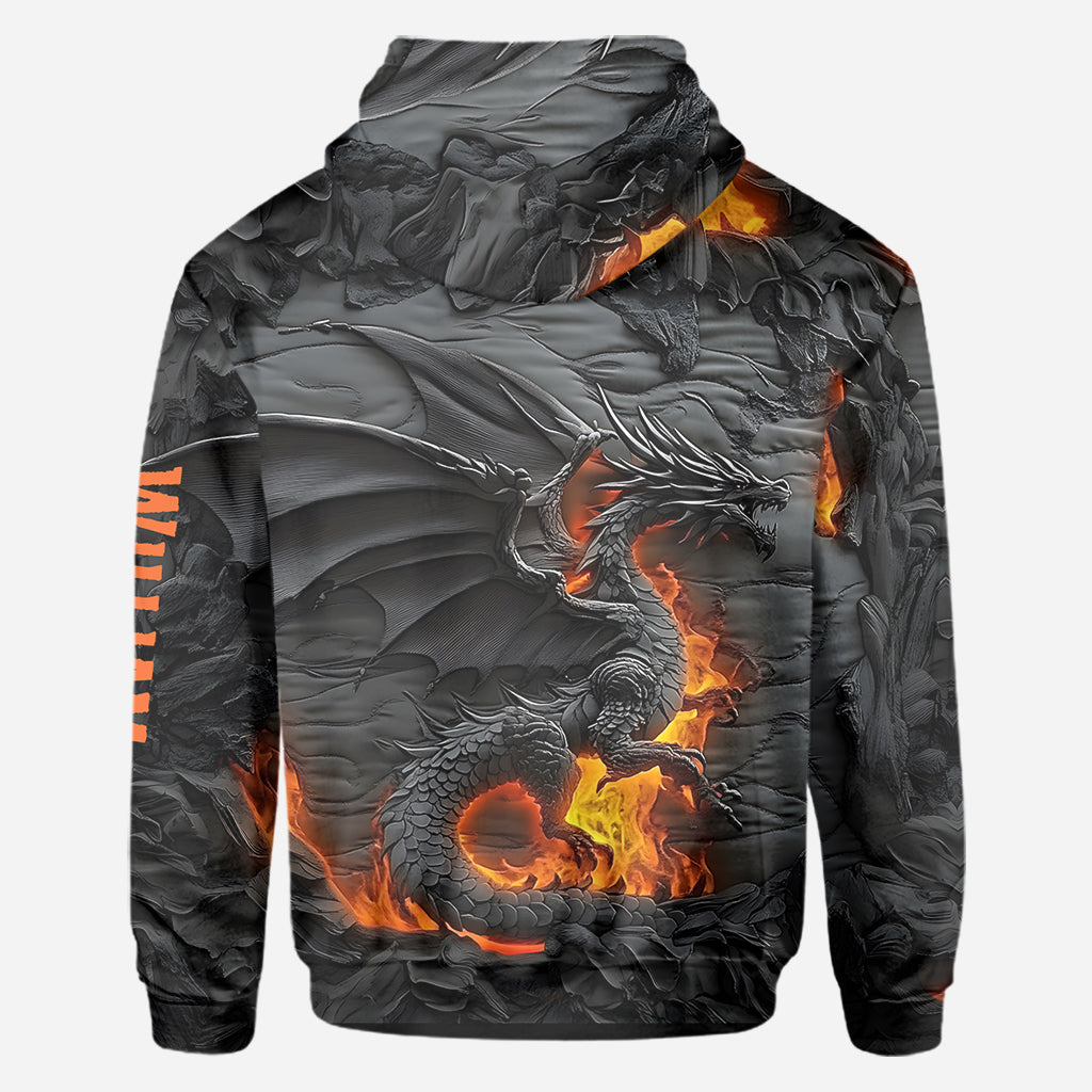Feuerdrache – Personalisiertes T-Shirt mit Drachenmotiv