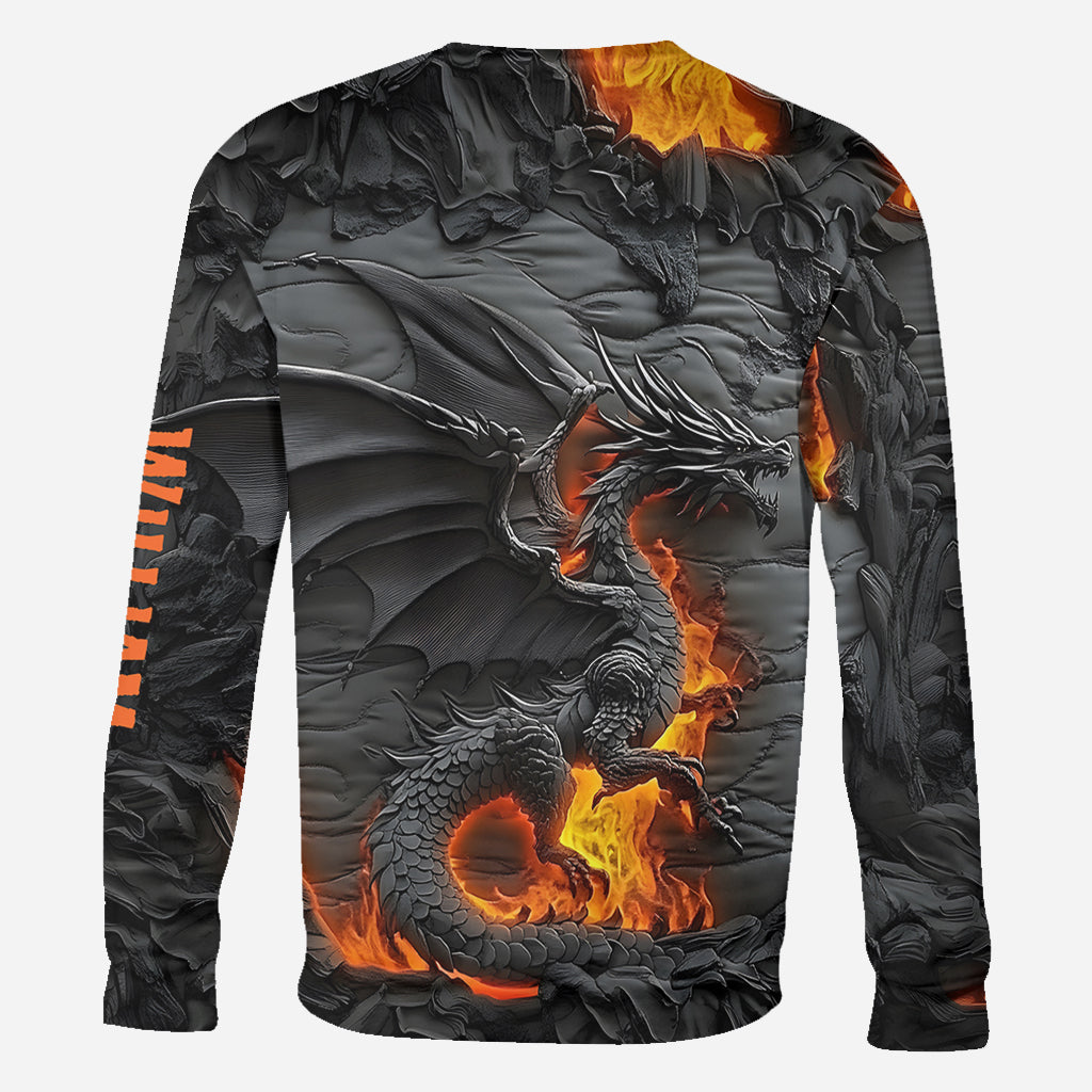 Feuerdrache – Personalisiertes T-Shirt mit Drachenmotiv