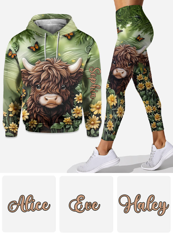 Baby Highland Cow - Personalized Highland Cow Hoodie and Leggings