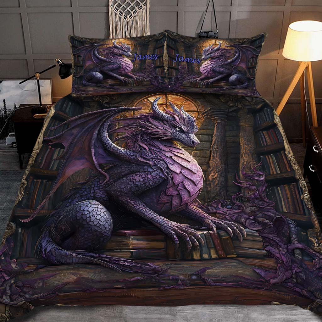 Atemberaubender Drache – personalisiertes Drachen-Bettwäscheset