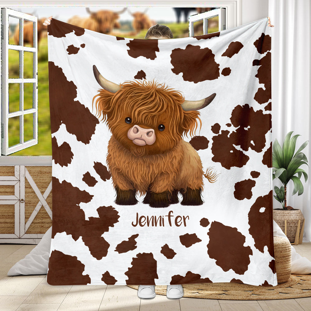 Couverture personnalisée « Juste une fille qui aime les vaches des Highlands »
