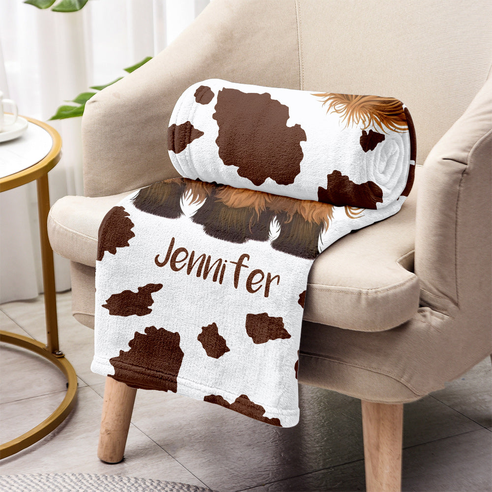 Couverture personnalisée « Juste une fille qui aime les vaches des Highlands »
