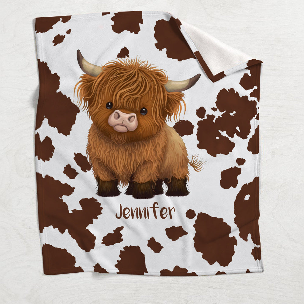 Couverture personnalisée « Juste une fille qui aime les vaches des Highlands »