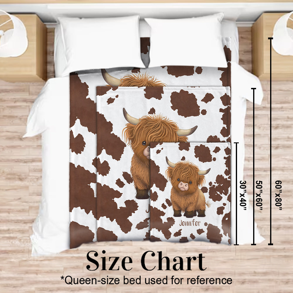 Couverture personnalisée « Juste une fille qui aime les vaches des Highlands »