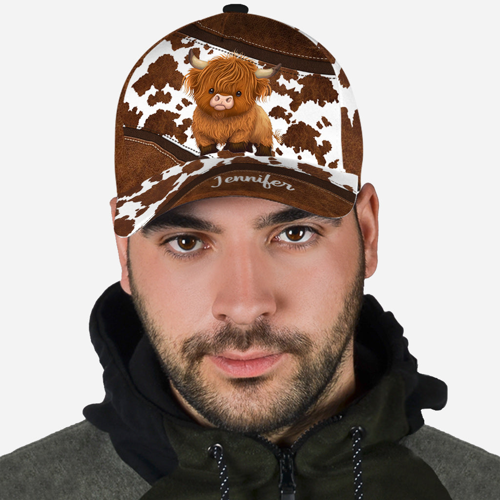 Liebe Hochlandrinder - Personalisierte klassische Kappe