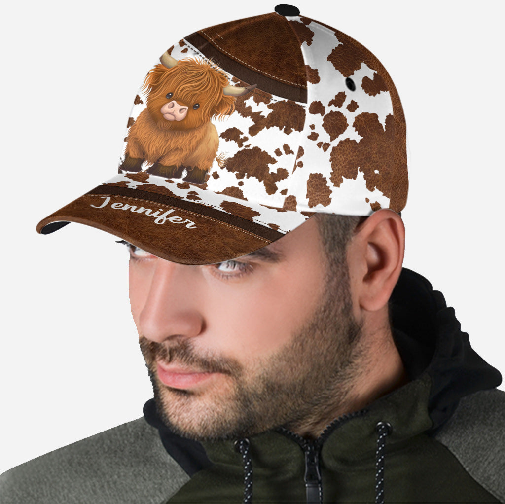 Liebe Hochlandrinder - Personalisierte klassische Kappe