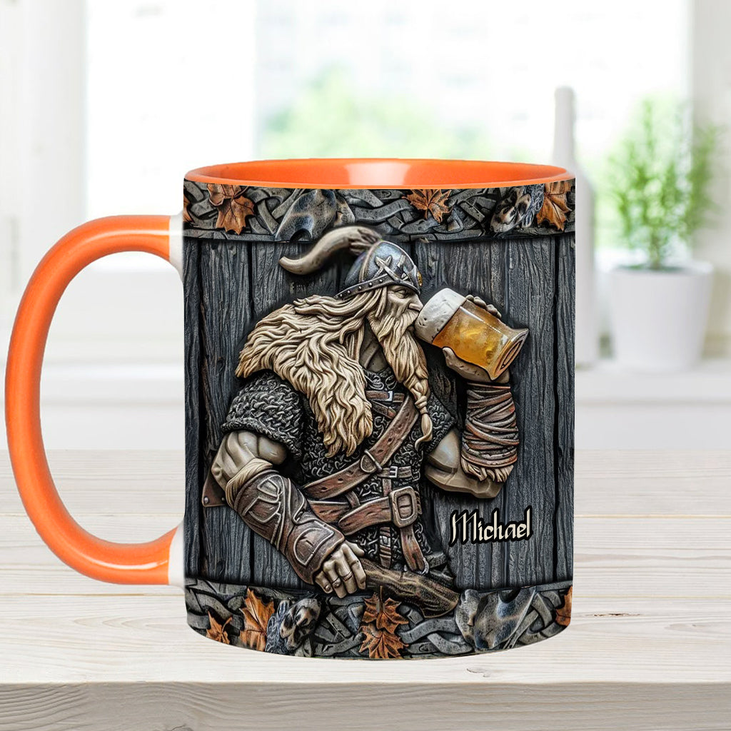 Wikinger-Bierbecher mit personalisiertem Wikinger-Motiv