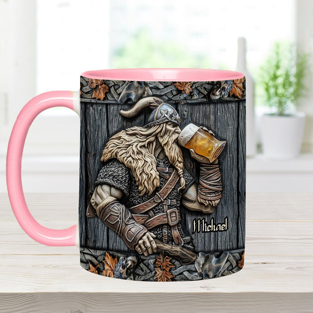 Wikinger-Bierbecher mit personalisiertem Wikinger-Motiv