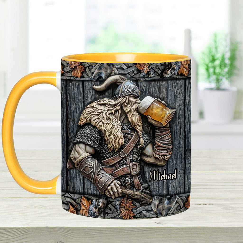 Wikinger-Bierbecher mit personalisiertem Wikinger-Motiv