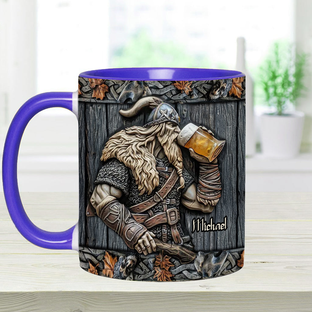 Wikinger-Bierbecher mit personalisiertem Wikinger-Motiv