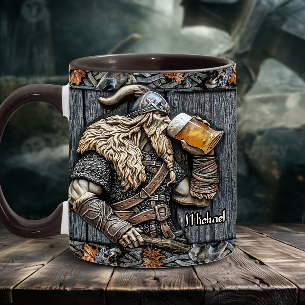 Wikinger-Bierbecher mit personalisiertem Wikinger-Motiv