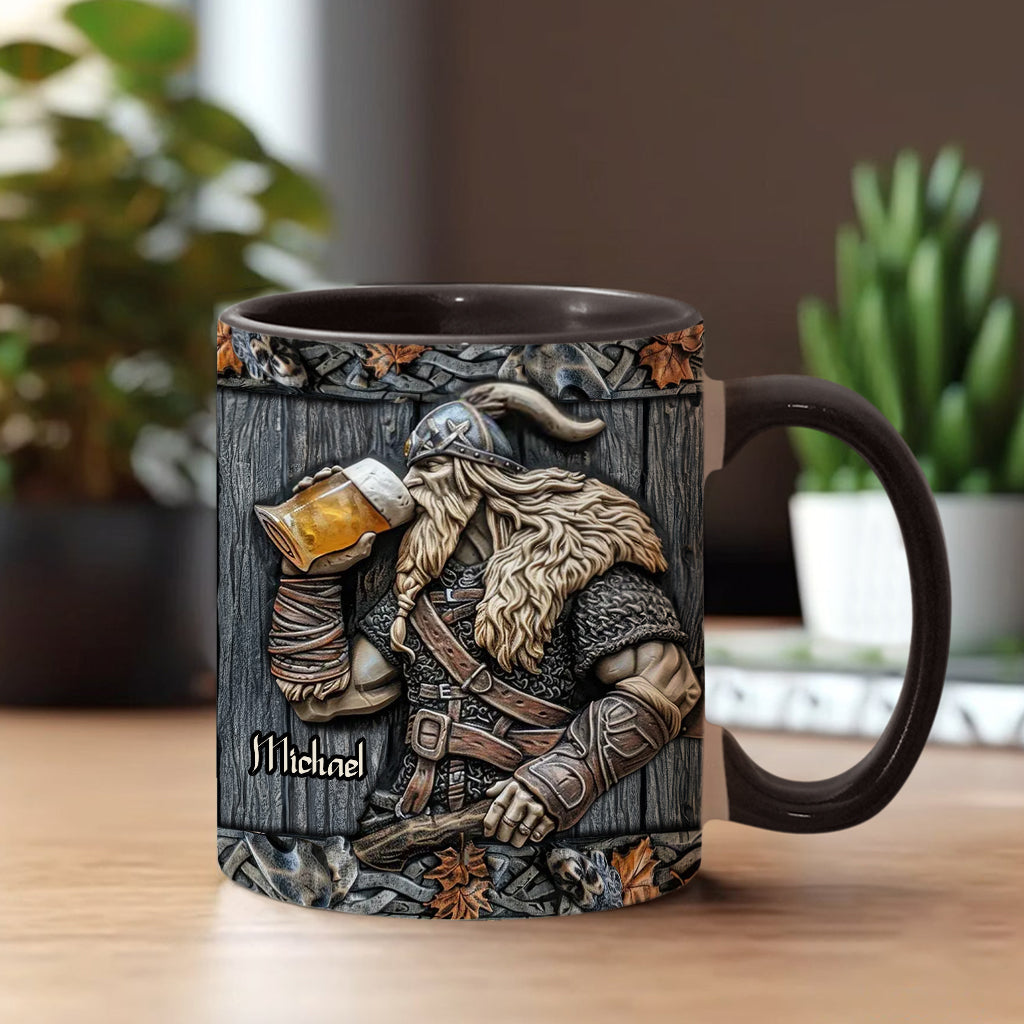 Wikinger-Bierbecher mit personalisiertem Wikinger-Motiv