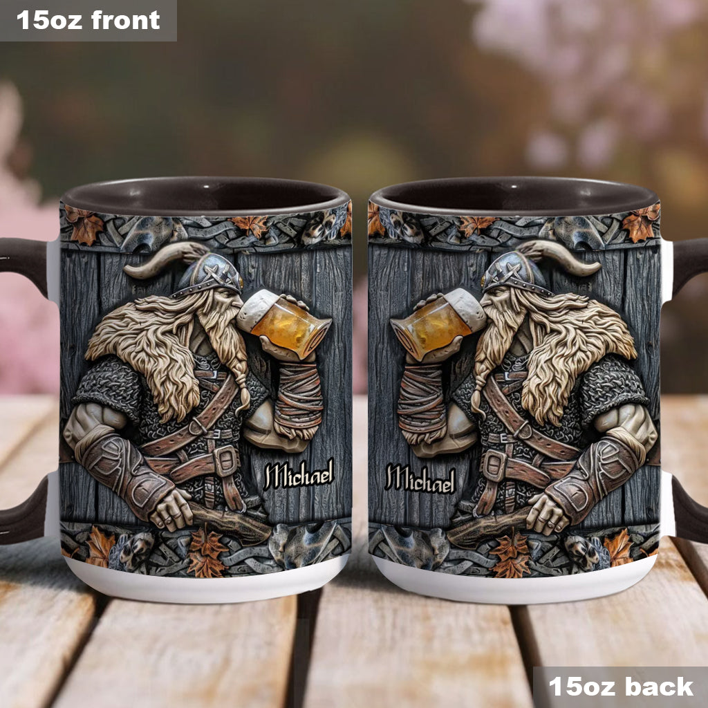 Wikinger-Bierbecher mit personalisiertem Wikinger-Motiv