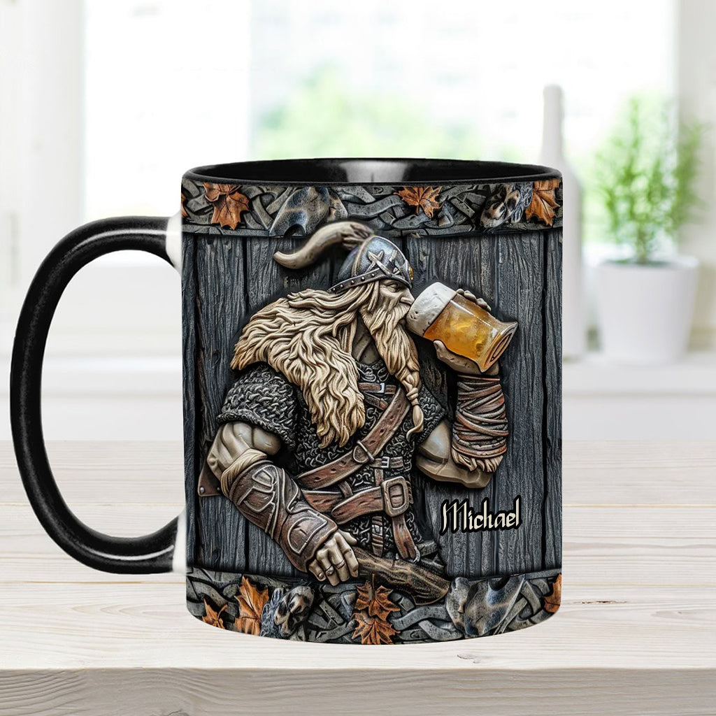 Wikinger-Bierbecher mit personalisiertem Wikinger-Motiv