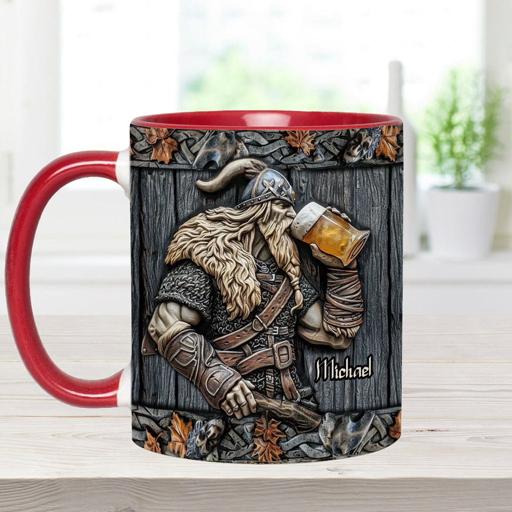 Wikinger-Bierbecher mit personalisiertem Wikinger-Motiv