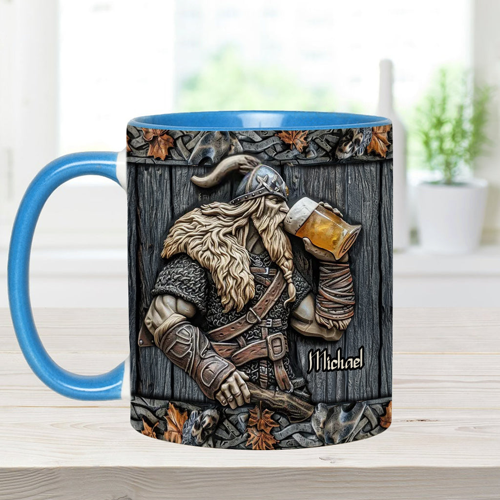 Wikinger-Bierbecher mit personalisiertem Wikinger-Motiv