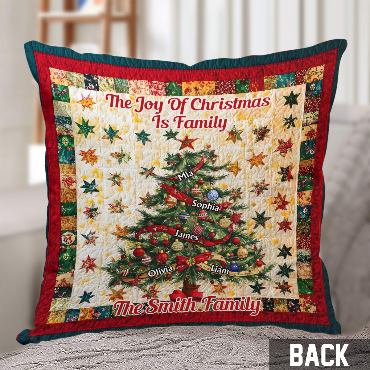 C'est la plus belle période de l'année - Coussin décoratif familial personnalisé
