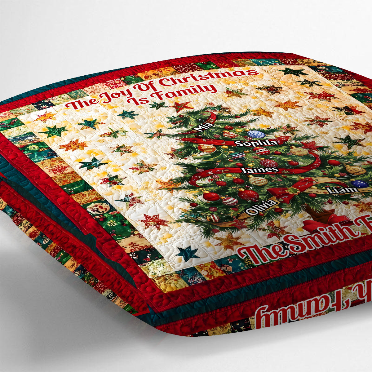 C'est la plus belle période de l'année - Coussin décoratif familial personnalisé