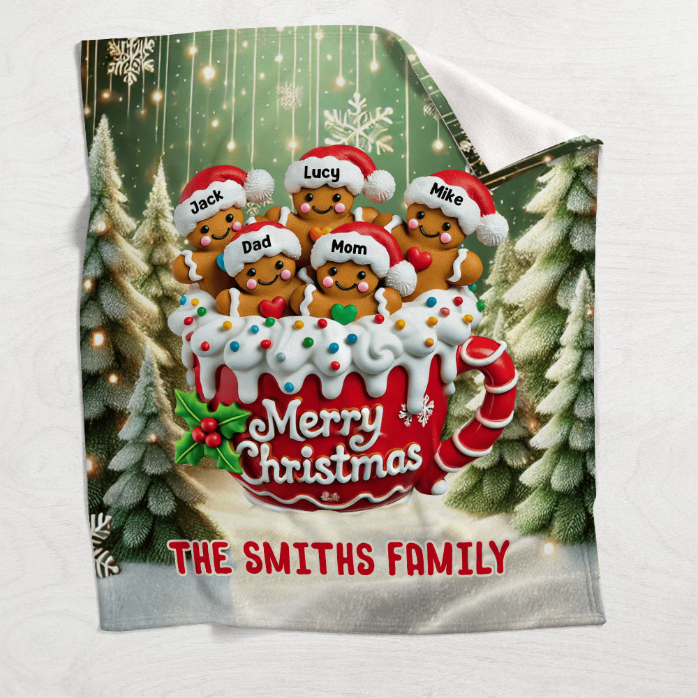 Frohe Weihnachten – Personalisierte Familiendecke