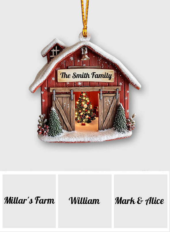 Maison de ferme - Ornement familial personnalisé