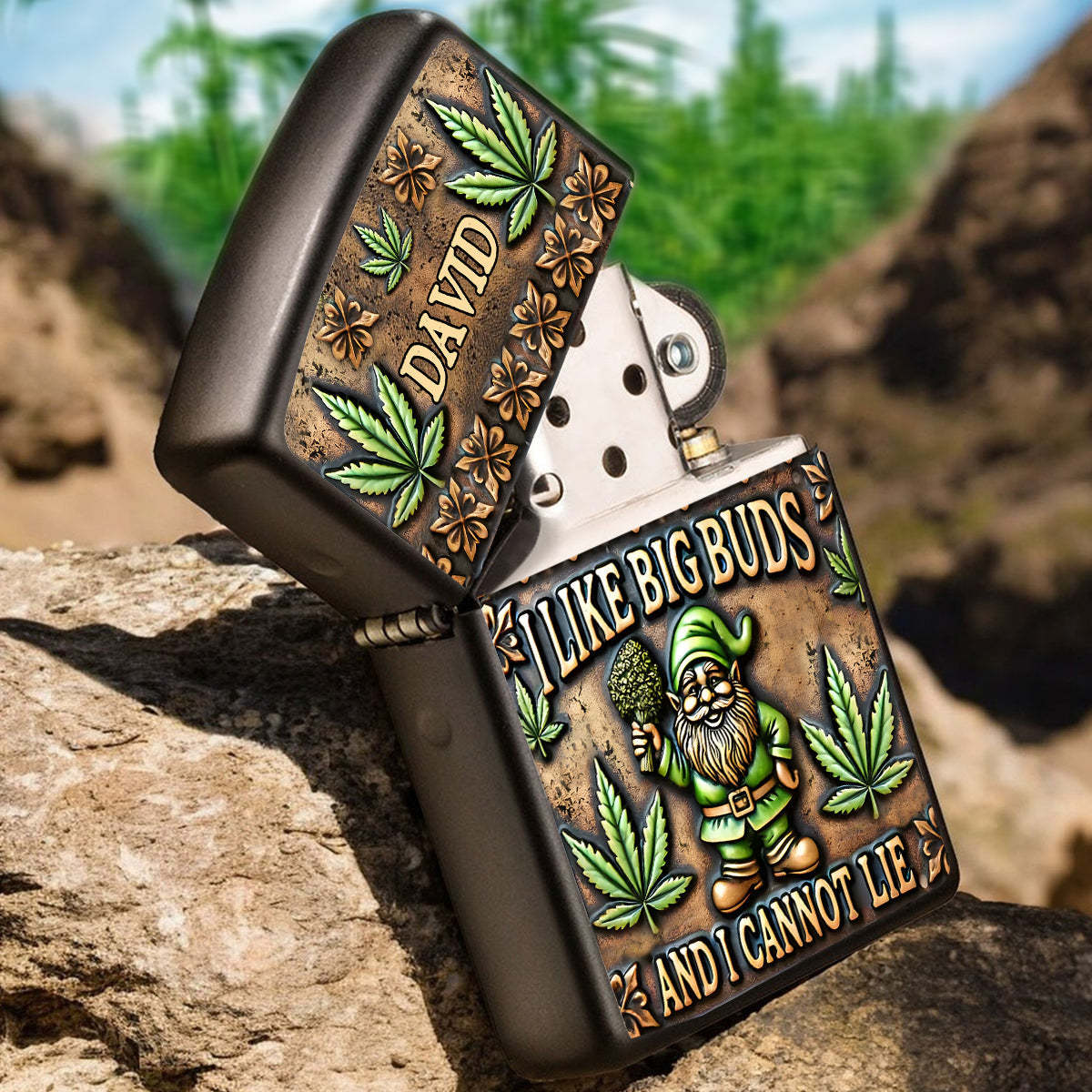J'aime les grosses têtes - Briquet à herbe personnalisé