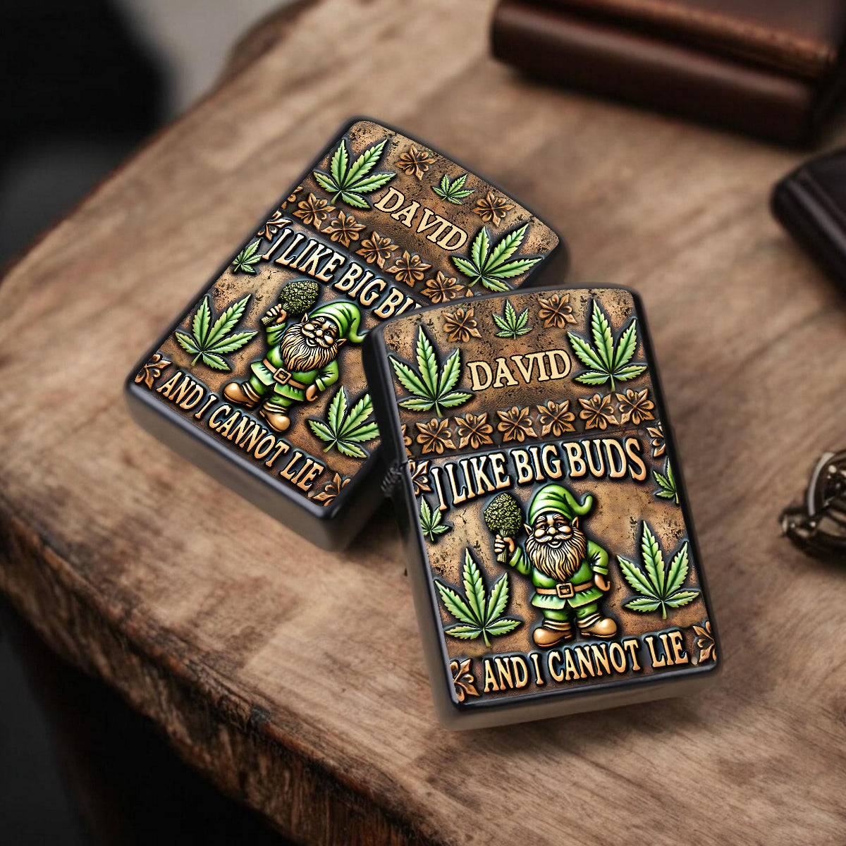J'aime les grosses têtes - Briquet à herbe personnalisé
