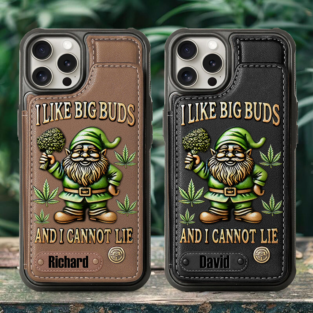 J'aime les grosses têtes - Étui portefeuille de téléphone personnalisé sur le thème du cannabis