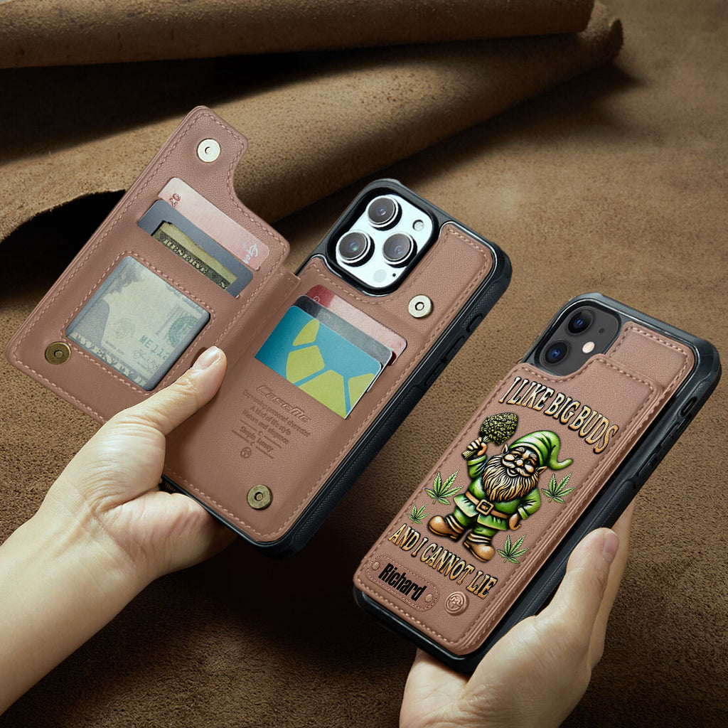 J'aime les grosses têtes - Étui portefeuille de téléphone personnalisé sur le thème du cannabis
