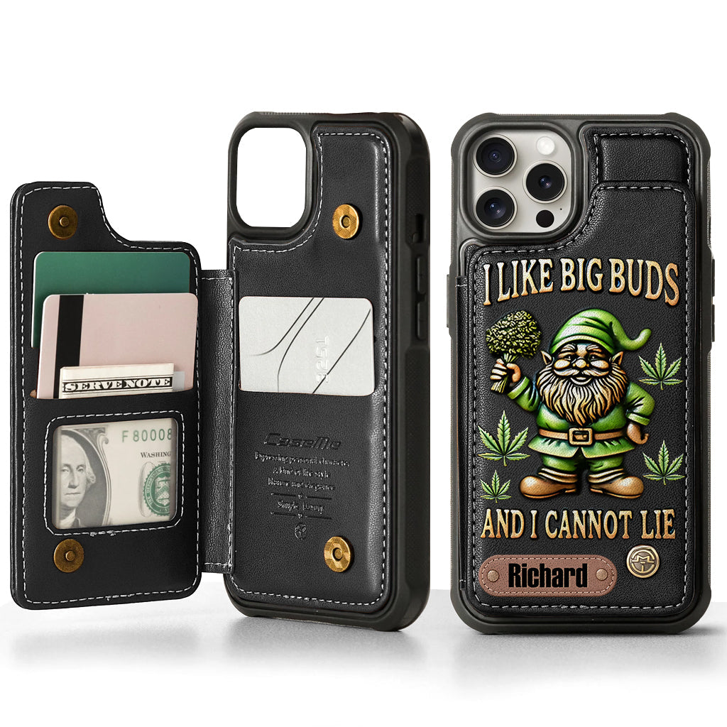J'aime les grosses têtes - Étui portefeuille de téléphone personnalisé sur le thème du cannabis