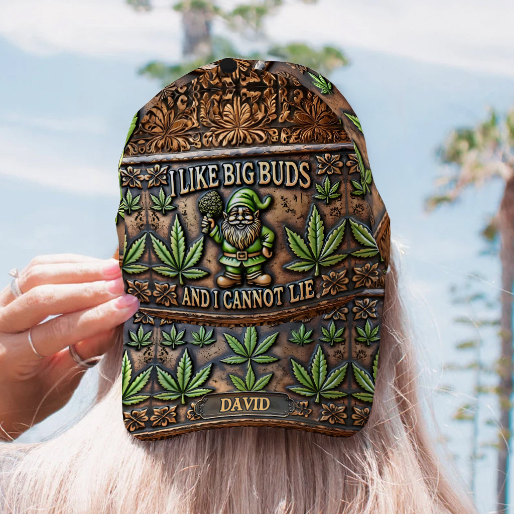 Ich mag große Buds – Personalisierter Hoodie mit Weed-Allover-Print & Klassische Kappe