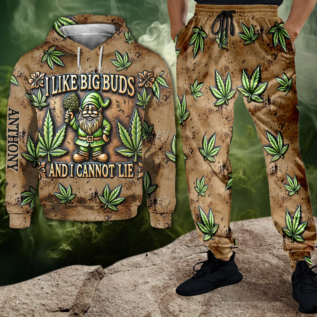 J'aime les grosses têtes - Sweat à capuche et pantalon de survêtement personnalisés sur le thème du cannabis