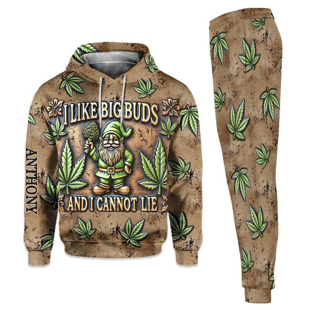 J'aime les grosses têtes - Sweat à capuche et pantalon de survêtement personnalisés sur le thème du cannabis